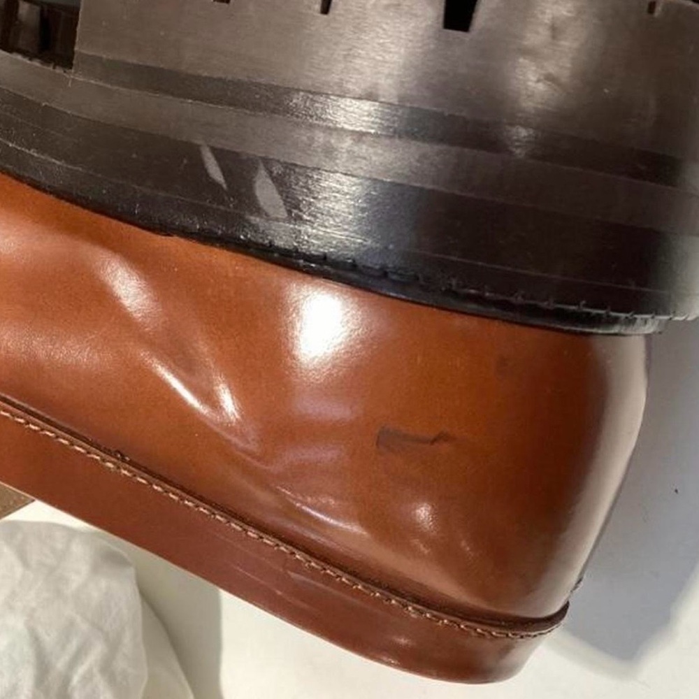 Brown Leather Tabi Loafers - Picture 4 of 4